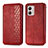 Leather Case Stands Flip Cover Holder S01D for Motorola Moto G53 5G Red