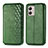 Leather Case Stands Flip Cover Holder S01D for Motorola Moto G53j 5G Green