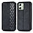 Leather Case Stands Flip Cover Holder S01D for Motorola Moto G54 5G Black