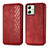 Leather Case Stands Flip Cover Holder S01D for Motorola Moto G54 5G Red