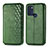 Leather Case Stands Flip Cover Holder S01D for Motorola Moto G60s Green