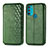 Leather Case Stands Flip Cover Holder S01D for Motorola Moto G71 5G Green