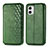 Leather Case Stands Flip Cover Holder S01D for Motorola Moto G73 5G Green