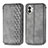 Leather Case Stands Flip Cover Holder S01D for Nothing Phone 2 Gray