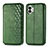 Leather Case Stands Flip Cover Holder S01D for Nothing Phone 2 Green