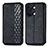 Leather Case Stands Flip Cover Holder S01D for OnePlus Ace 2V 5G Black