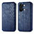 Leather Case Stands Flip Cover Holder S01D for OnePlus Ace 2V 5G Blue