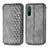 Leather Case Stands Flip Cover Holder S01D for OnePlus Nord CE 5G Gray