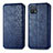Leather Case Stands Flip Cover Holder S01D for Oppo A16e Blue