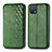 Leather Case Stands Flip Cover Holder S01D for Oppo A16e Green