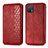 Leather Case Stands Flip Cover Holder S01D for Oppo A16e Red