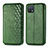 Leather Case Stands Flip Cover Holder S01D for Oppo A16K Green