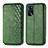 Leather Case Stands Flip Cover Holder S01D for Oppo A16s Green