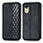 Leather Case Stands Flip Cover Holder S01D for Oppo A17K Black