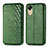 Leather Case Stands Flip Cover Holder S01D for Oppo A17K Green