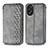 Leather Case Stands Flip Cover Holder S01D for Oppo A18 Gray