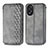 Leather Case Stands Flip Cover Holder S01D for Oppo A38 Gray