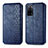 Leather Case Stands Flip Cover Holder S01D for Oppo A53s 5G Blue