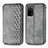 Leather Case Stands Flip Cover Holder S01D for Oppo A53s 5G Gray