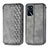 Leather Case Stands Flip Cover Holder S01D for Oppo A54s Gray