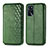 Leather Case Stands Flip Cover Holder S01D for Oppo A54s Green