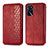 Leather Case Stands Flip Cover Holder S01D for Oppo A54s Red