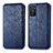 Leather Case Stands Flip Cover Holder S01D for Oppo A55S 5G Blue