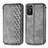 Leather Case Stands Flip Cover Holder S01D for Oppo A55S 5G Gray