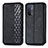 Leather Case Stands Flip Cover Holder S01D for Oppo A74 5G Black