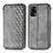 Leather Case Stands Flip Cover Holder S01D for Oppo F19 Gray
