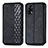 Leather Case Stands Flip Cover Holder S01D for Oppo F19s Black