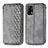 Leather Case Stands Flip Cover Holder S01D for Oppo F19s Gray