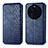 Leather Case Stands Flip Cover Holder S01D for Oppo Find X6 5G Blue