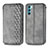 Leather Case Stands Flip Cover Holder S01D for Oppo K9 Pro 5G Gray
