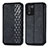 Leather Case Stands Flip Cover Holder S01D for Oppo K9S 5G Black