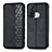 Leather Case Stands Flip Cover Holder S01D for Oppo Reno5 A Black