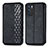 Leather Case Stands Flip Cover Holder S01D for Oppo Reno6 5G Black