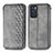 Leather Case Stands Flip Cover Holder S01D for Oppo Reno6 5G Gray