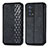 Leather Case Stands Flip Cover Holder S01D for Oppo Reno6 Pro+ Plus 5G Black