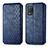 Leather Case Stands Flip Cover Holder S01D for Realme 8 5G Blue