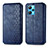 Leather Case Stands Flip Cover Holder S01D for Realme 9 4G Blue