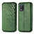 Leather Case Stands Flip Cover Holder S01D for Realme 9 5G India Green