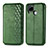 Leather Case Stands Flip Cover Holder S01D for Realme C12 Green