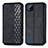 Leather Case Stands Flip Cover Holder S01D for Realme C20 Black