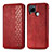 Leather Case Stands Flip Cover Holder S01D for Realme C25S Red