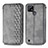 Leather Case Stands Flip Cover Holder S01D for Realme C25Y India Gray