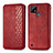 Leather Case Stands Flip Cover Holder S01D for Realme C25Y India Red