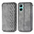 Leather Case Stands Flip Cover Holder S01D for Realme C33 (2023) Gray