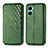 Leather Case Stands Flip Cover Holder S01D for Realme C33 (2023) Green