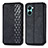 Leather Case Stands Flip Cover Holder S01D for Realme C33 Black